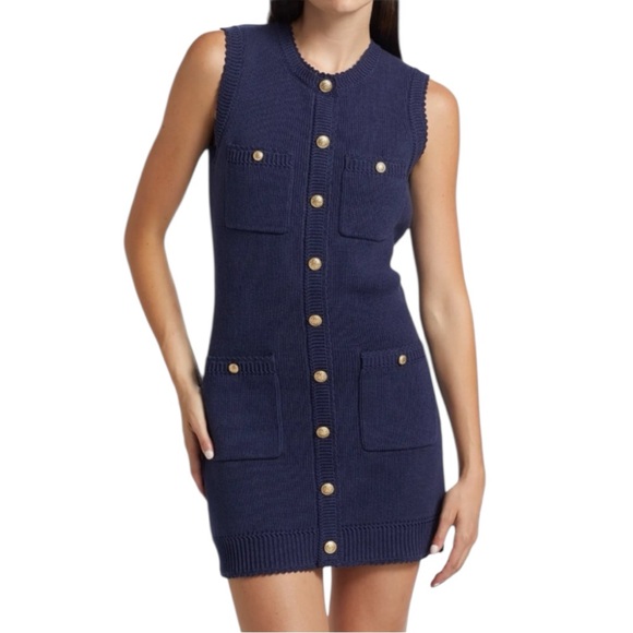 NWT Caroline Constas | Revolve Sleeveless Sweater Knit Mini Dress - Picture 1 of 8